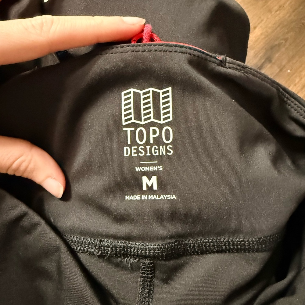 Topo Designs Women's Sleek Black Bike Shorts - Picture 2 of 2